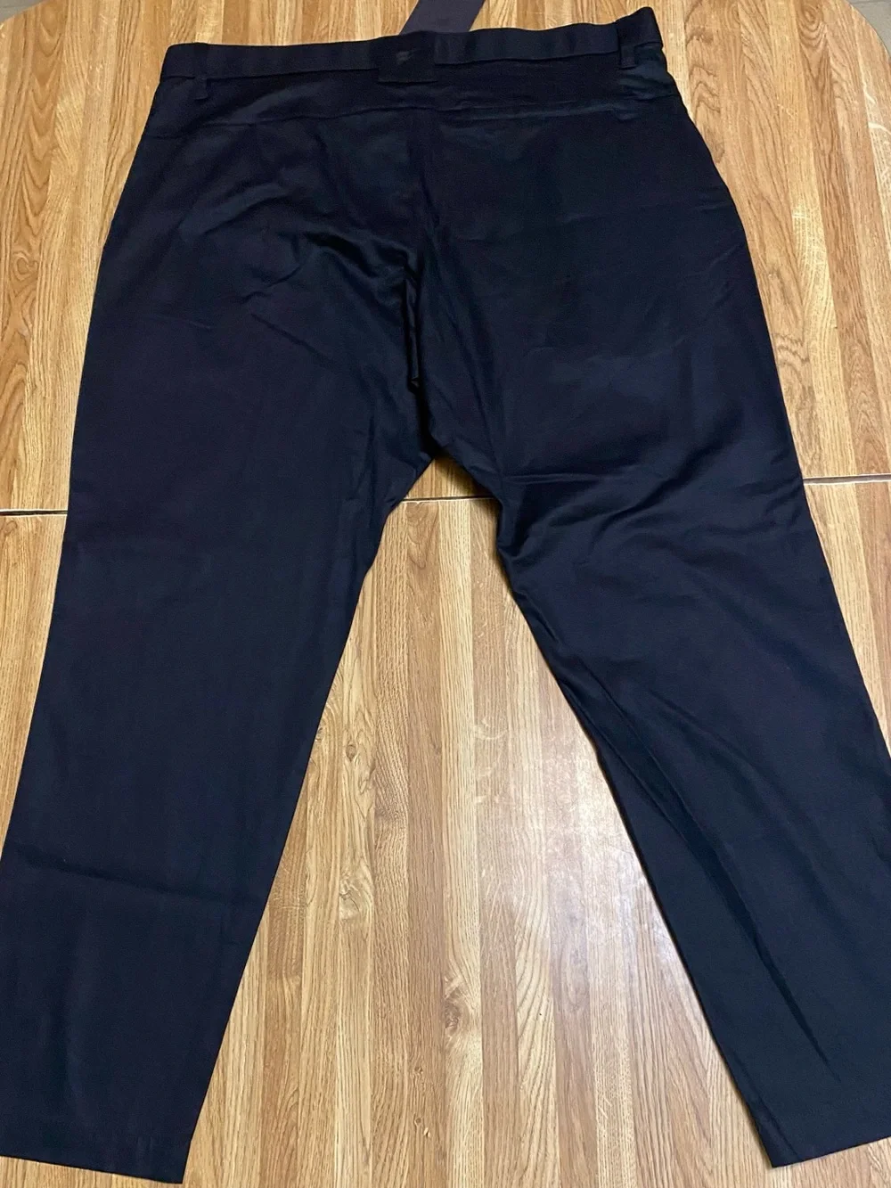 Fabletics Men’s Black High Side Chino Pants 4 Way Stretch Size 35X30 NWT
